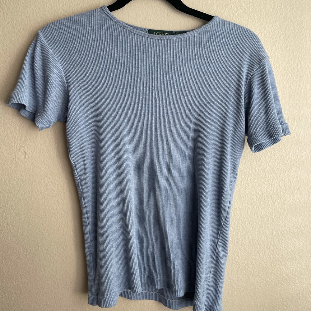 JCrew, periwinkle shirt